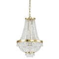 Ideal Lux - Suspension chaîne LED en cristal CAESAR 6xG9/3W/230V d. 38 cm doré